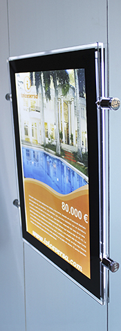 Portacartel led, escaparate immobiliaria, pantalla led